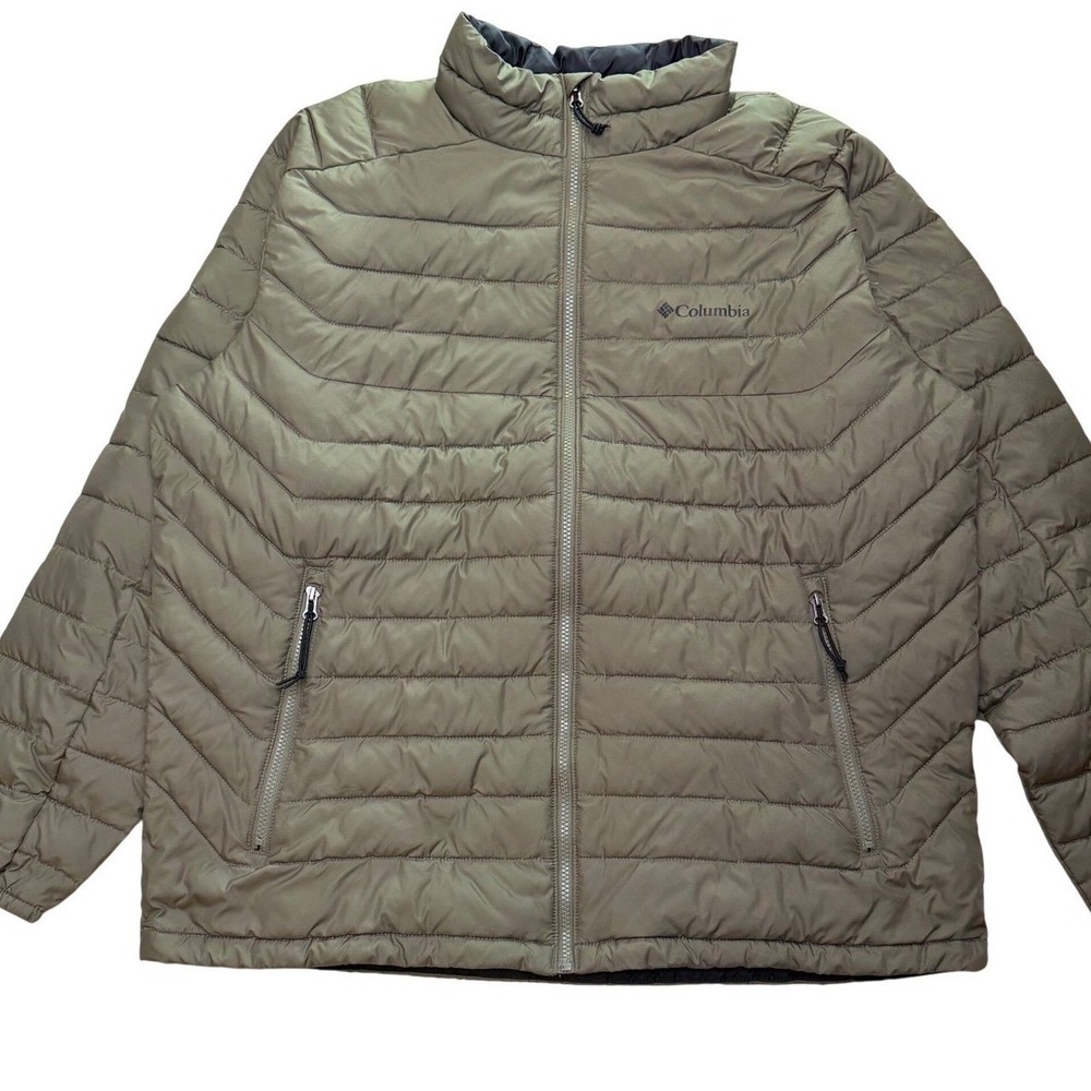 Columbia Powder Lite Omni-Heat Puffer Jacket Green XL Gorpcore‎ Hiking Winter